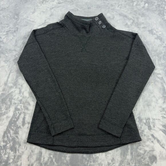 Marmot Sweaters - Marmot Addy Sweater Womens Size S Black Gray Mock Neck Pullover Wool Blend